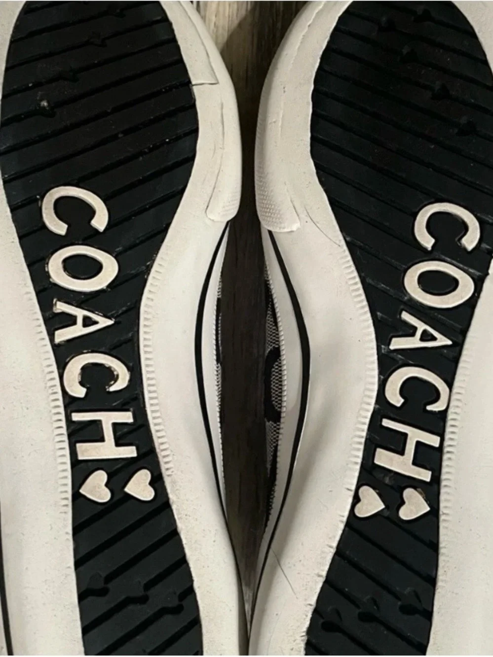 👠Coach Monogram Slip-On Sneakers in Black and Gray Size 5B